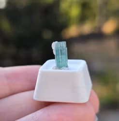 Tvåfärgad Indigolit-turmalin på Matris Bi-color, 1,70 ct