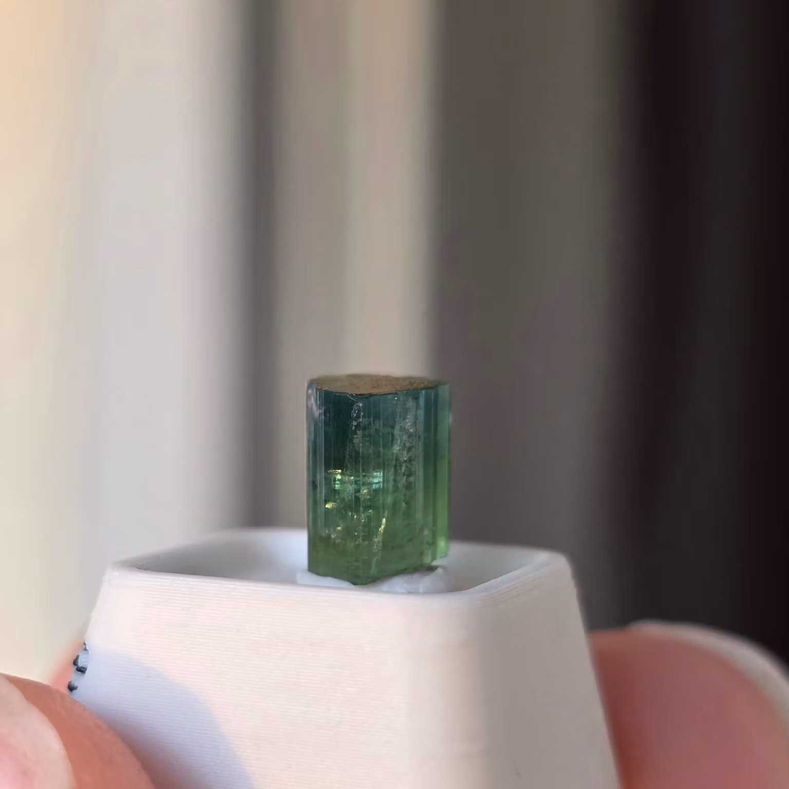 Naturlig Grön Turmalin 3,10ct Kunar, Gem-Grade Med Färgzonering