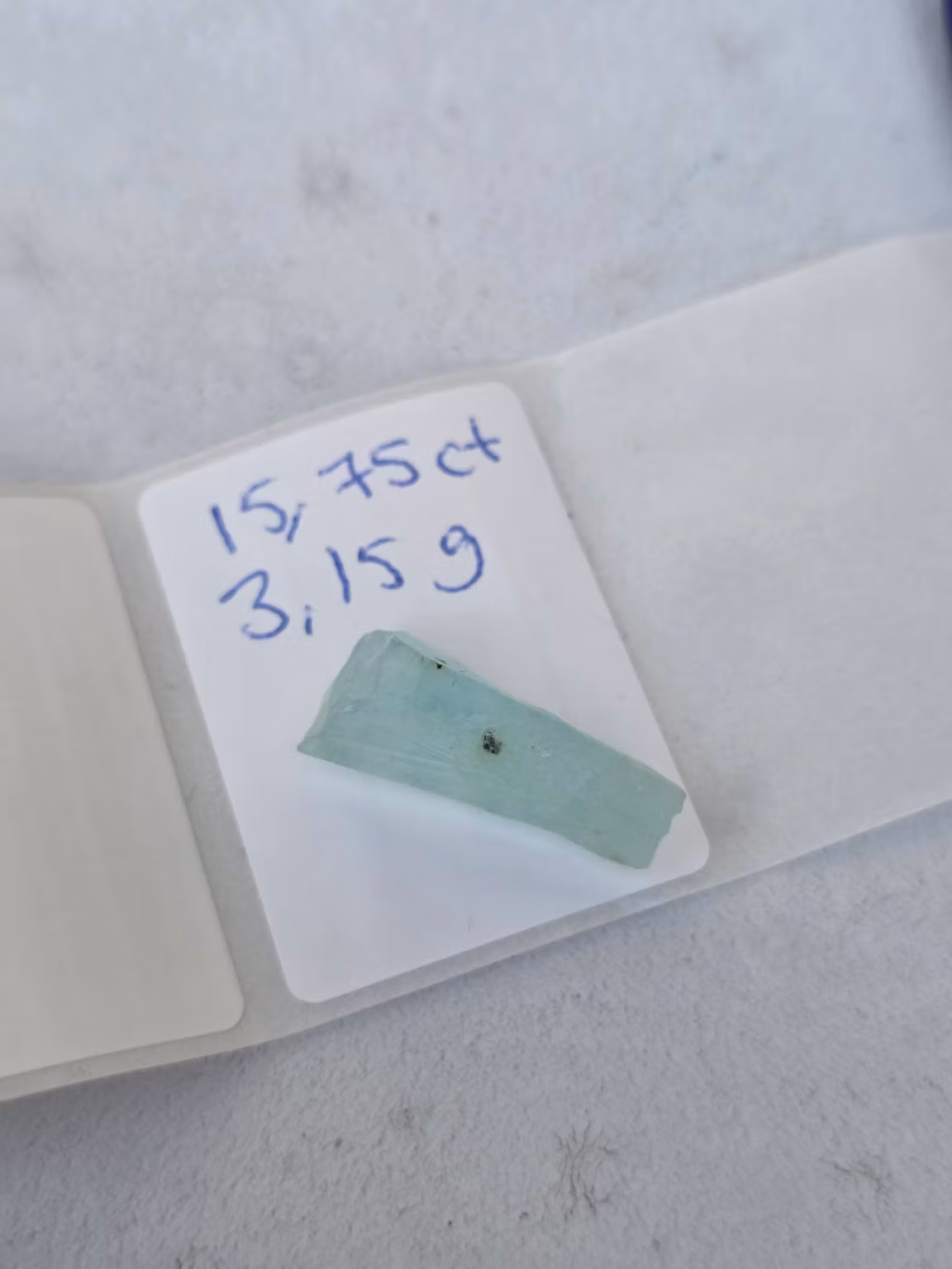 Akvamarin Beryll 15,75 ct Nagar Valley, Pakistan