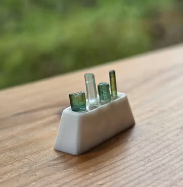 Samlar-set Fyra Mikro Turmaliner på Display