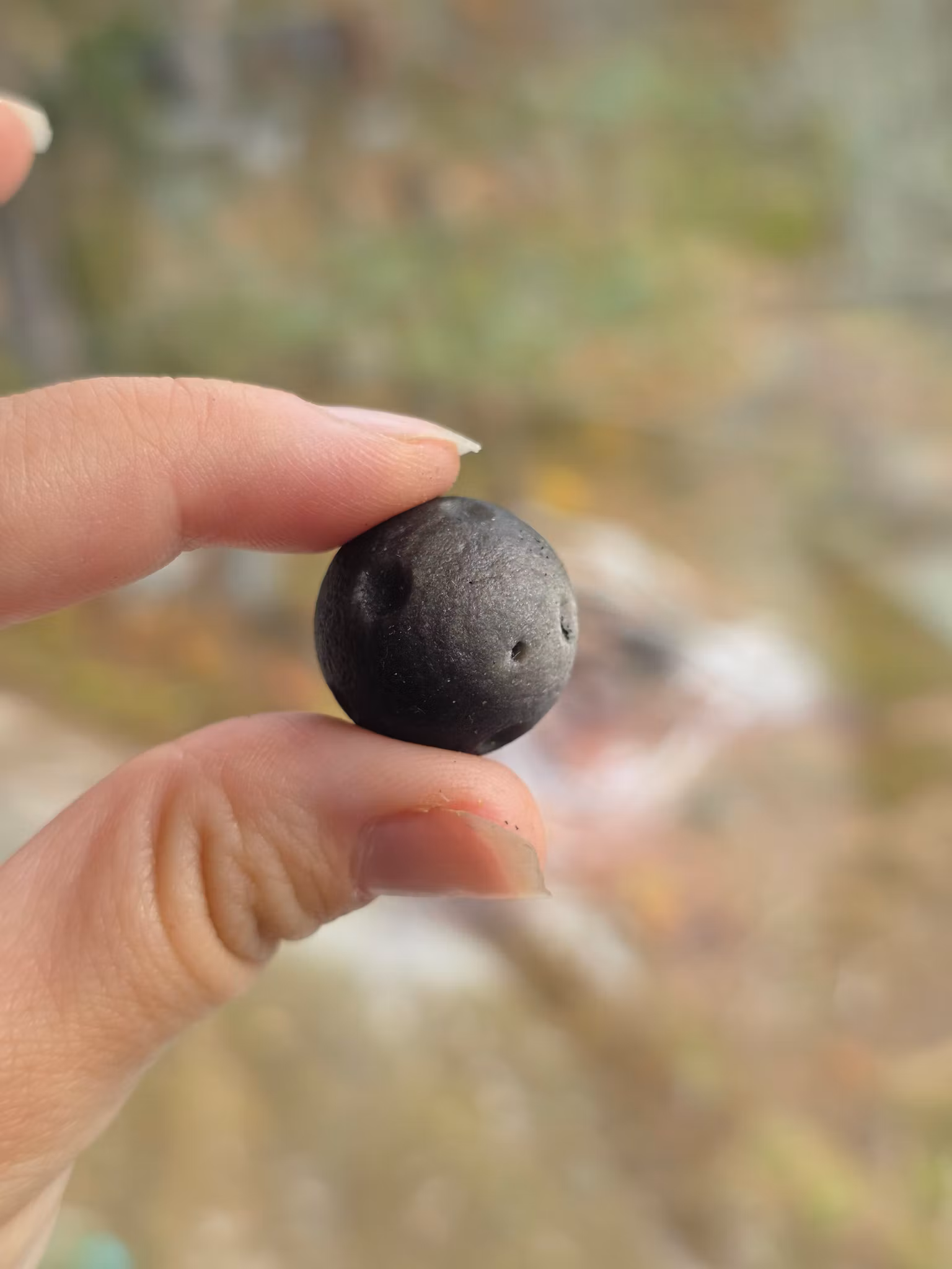 Silver Obsidian Måne Med Hål