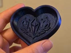 Skål Mini Hjärta Kristall