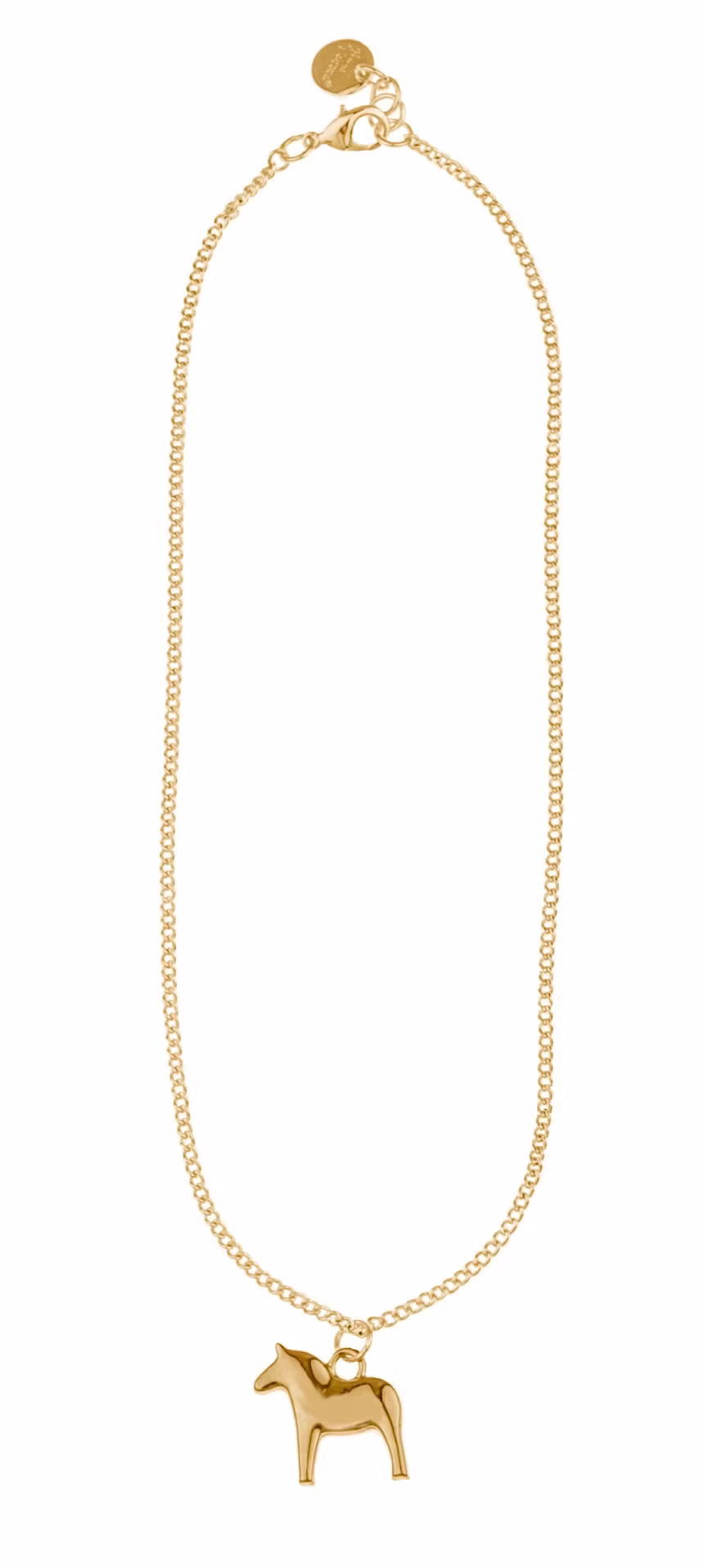 62920B, Halsband, Dalahäst 42cm, guld /Necklace, Dalahorse, gold