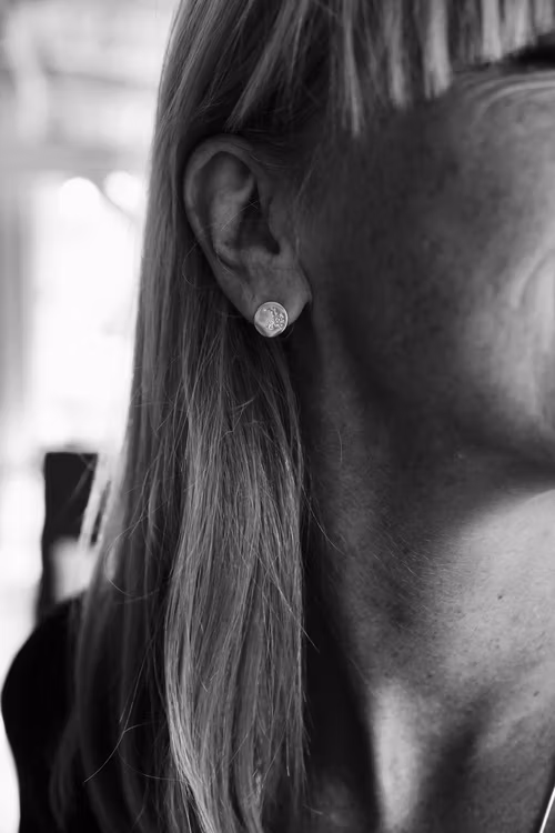 63114 Örhänge, Nordic Crystal, silver/ Stick ear, nordic Crystal