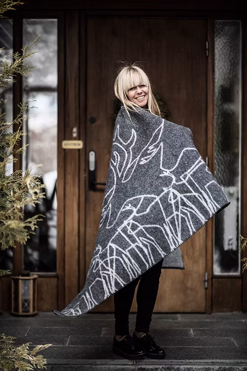 63055 Ullfilt , Ren / Blanket  reindeerline