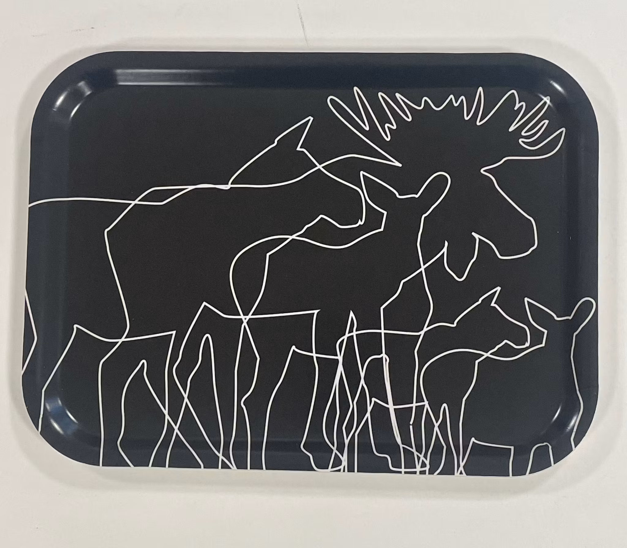 BRICKA/ TRAY ÄLG, GRÅ 27X20 CM