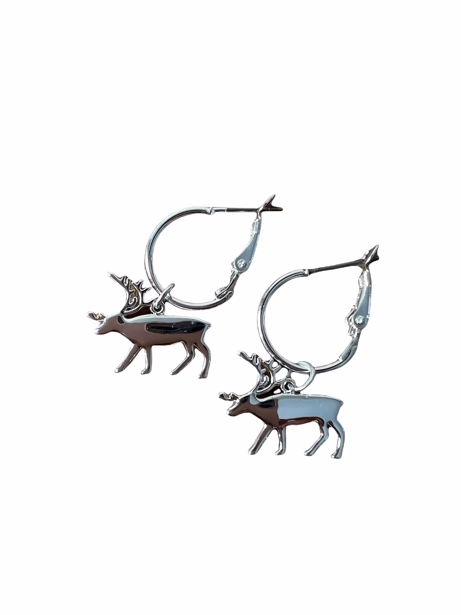 63151,Runda öhängen m. ren-berlock, silver/Round ear, reindeer