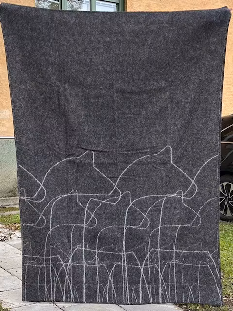 63185 Ullfilt , Dalahäst/ Blanket  Dalahorse