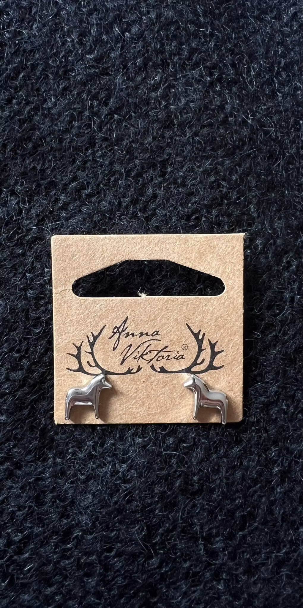 62916, Örhänge, Dalahäst, silver/Stick ear, Dalahorse, silver