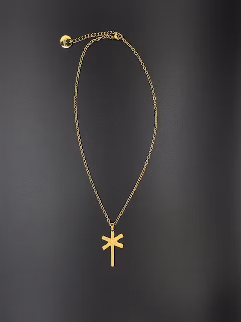 63219, Halsband Ledkryss Guld