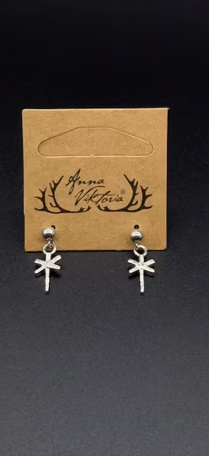 63220, Örhänge Ledkryss Silver