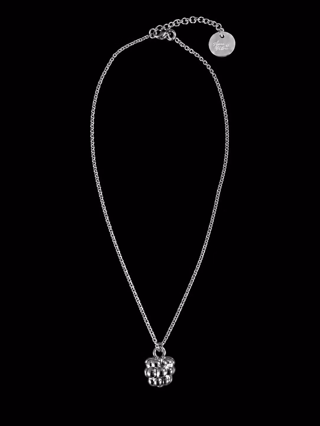 63212, Halsband Hjortron Silver 42cm