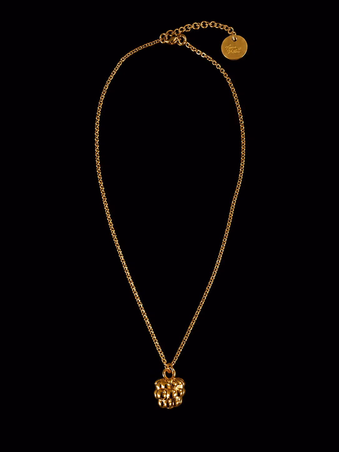 63213, Halsband Hjortron Guld42cm