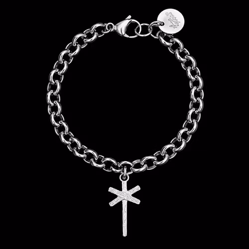 63222, Armband Ledkryss Silver