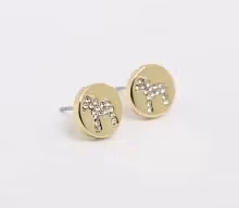63097,Nordic crystal stick ear gold / örhänge dalahäst