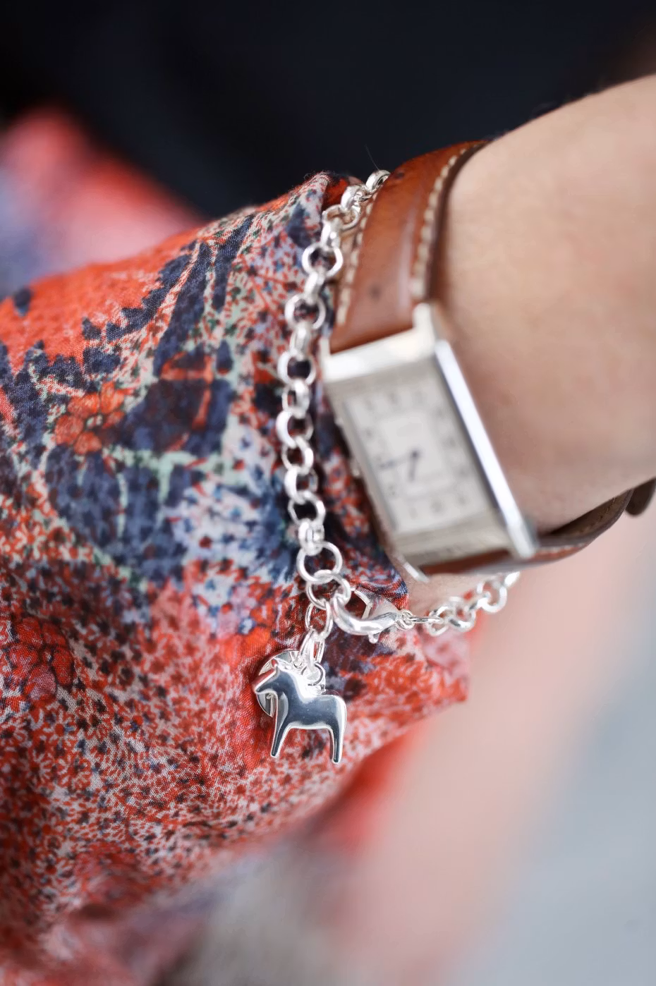 62925, Armband, Dalahäst, silver/ Bracelet, Dalahorse, silver