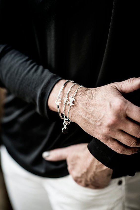 62954, Armband Nordic Crystal, Dalahäst, silver/ Bracelet, Dalahorse, silver