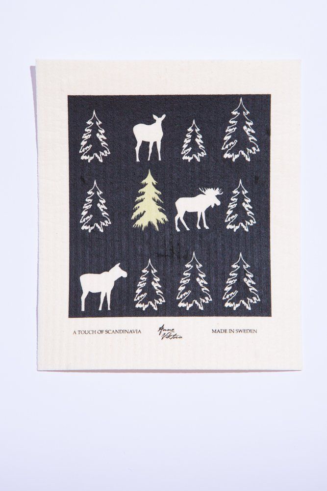 63048 DISKTRASA SKOGIS ÄLG / DISCHCLOTH SKOGIS MOOSE