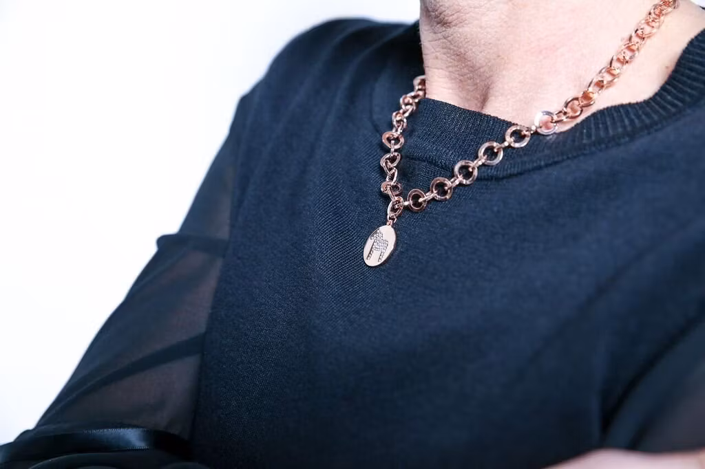 63094 NORDIC, HALSBAND 45CM, ROSÉ DALAHÄST/ NECKLACE ROSÉ DALAHORSE