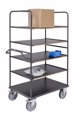 Hyllvagn ERGO 5 hyllplan 500kg 1300x800x1800