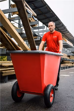 Avfallsvagn 400 liter med luftgummihjul