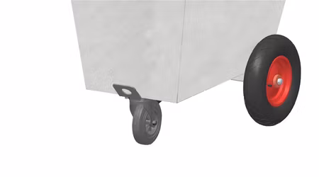 Avfallsvagn 400 liter varmförzinkad