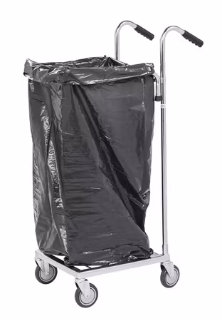 Säckställningsvagn med ergonomisk utforming för 125 liter säckar