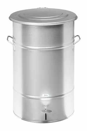 Tunna 70 liter i plåt med fotpedal