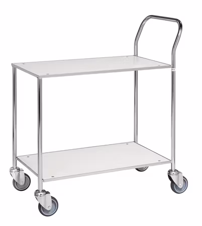 Bordsvagn 2 hyllplan helsvetsad elförzinkad 840x430x970