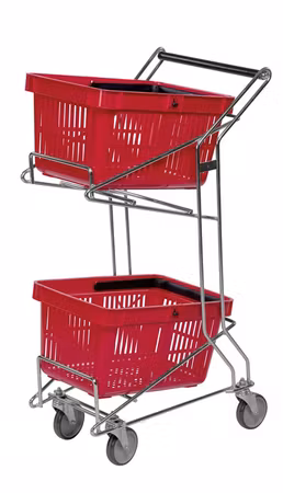 Kundkorgsvagn för 2 korgar 560x260x975
