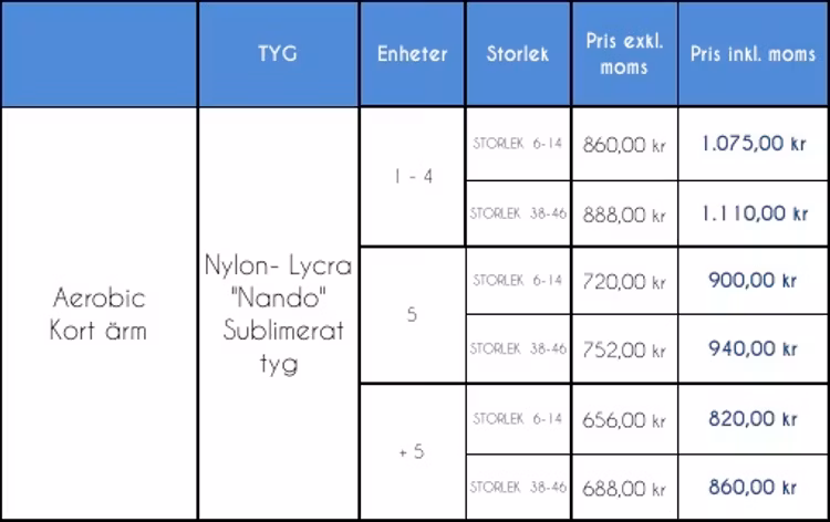 8RSBL - Aerobic /RG / Konståkning  tävlingsdräkt