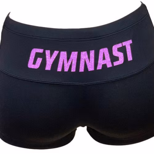 SHORT GYMNAST “GLITTER” LILA