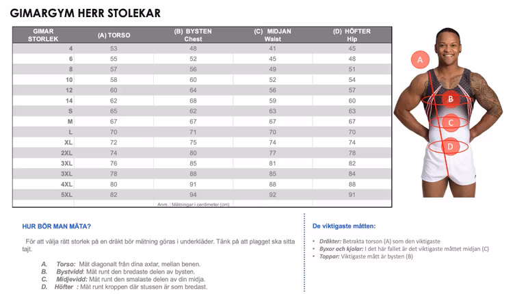 Herrarnas Tävlingsdräkt för MAG gymnastik (MAG)-72S24