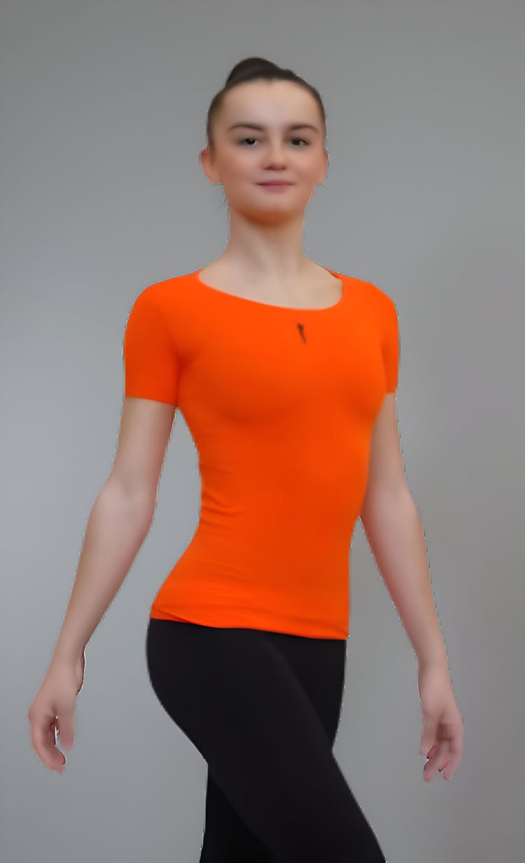 Orange gymnastik-T-shirt från Venturelli