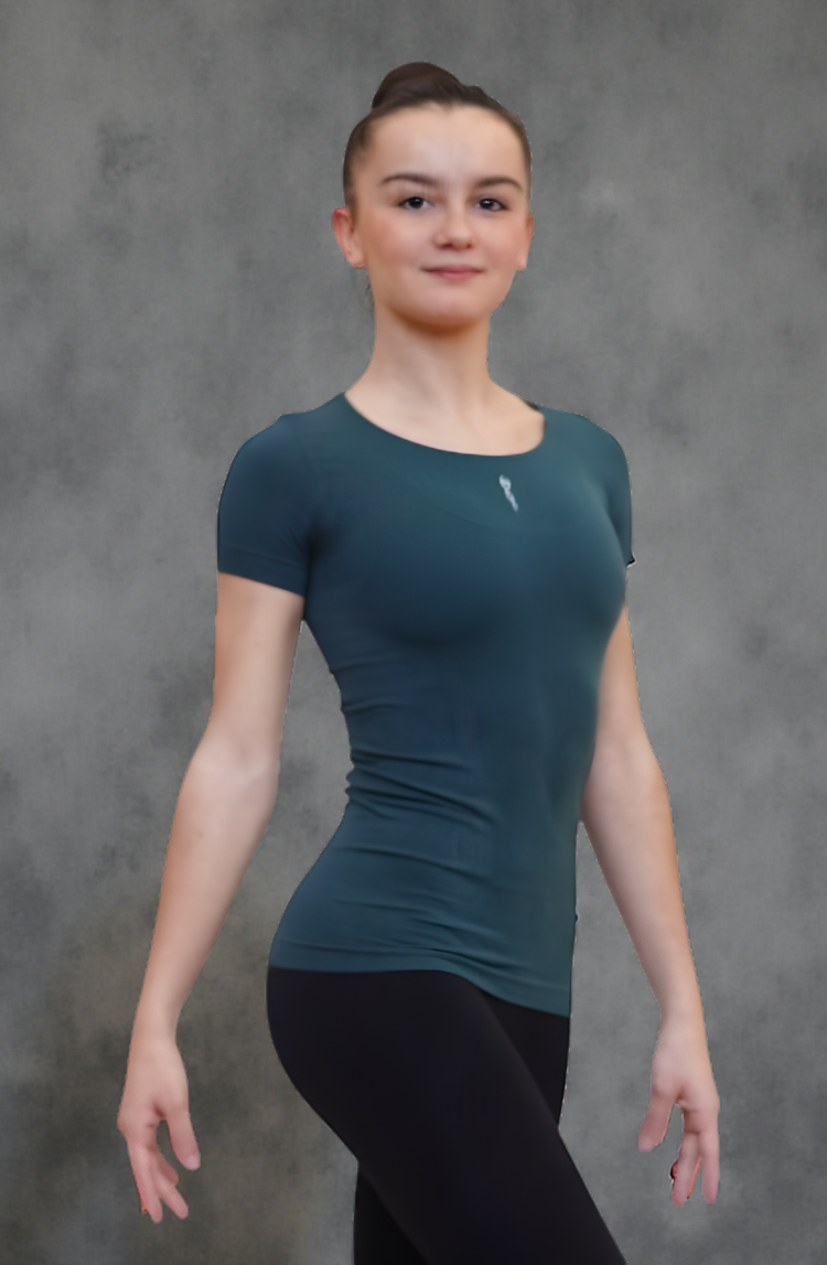 Mossgrön gymnastik-T-shirt från Venturelli