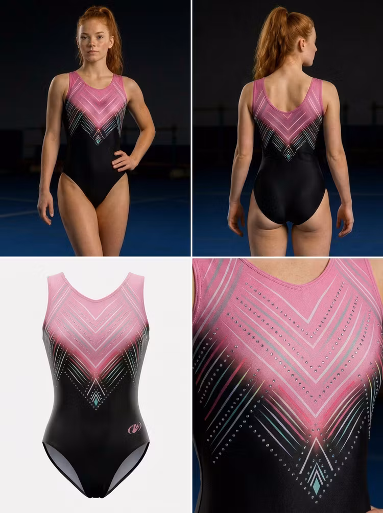 Chero Rosa sublimering gymnastikdräkt