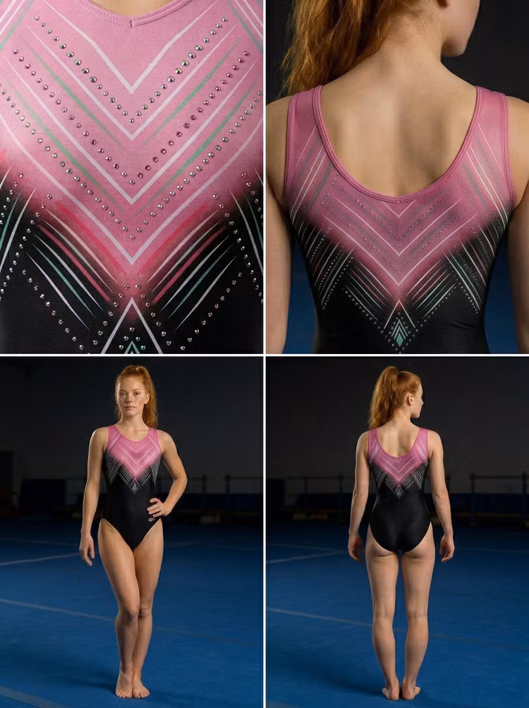 Chero Rosa sublimering gymnastikdräkt