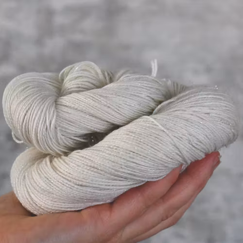 Garn att färga, Silver Sparkle Sock, 50g