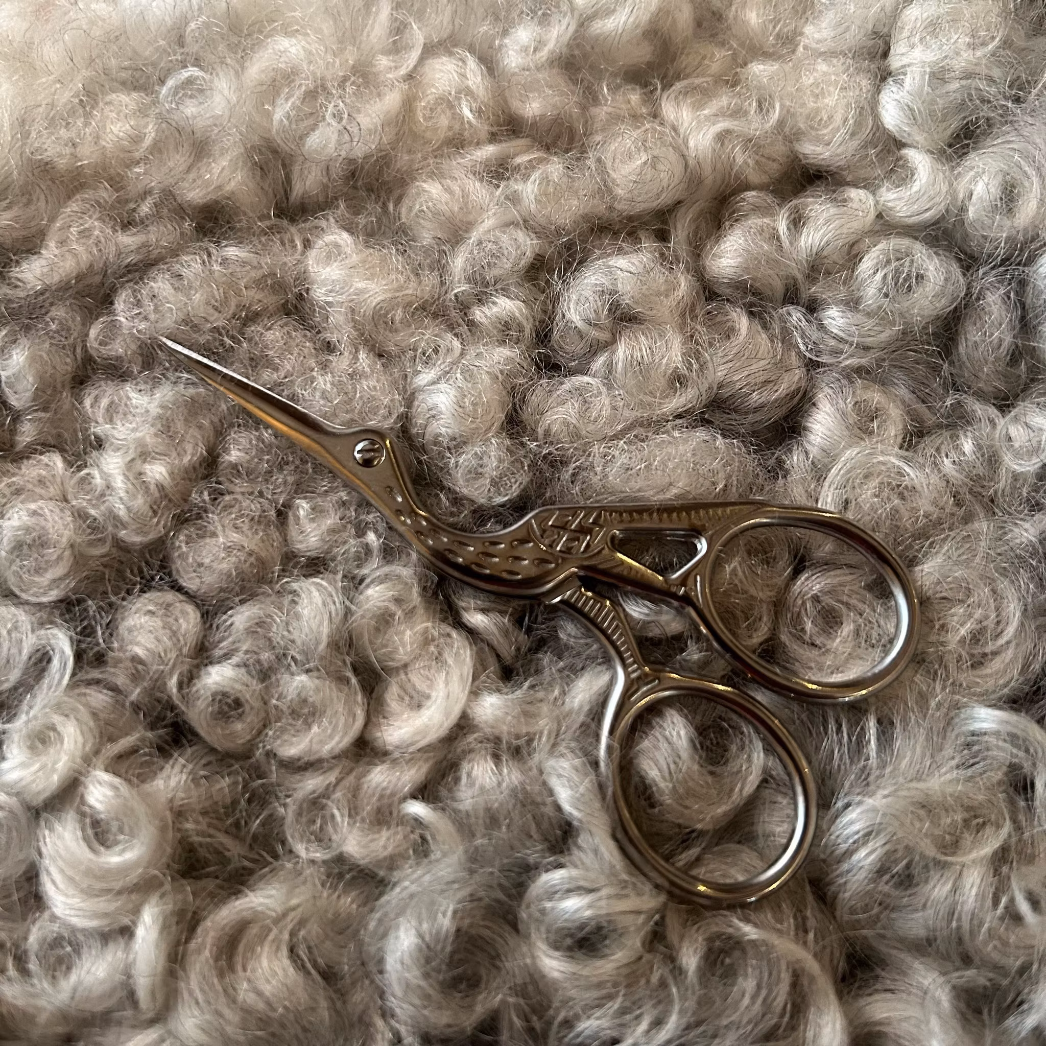 Storksax, rostfritt stål, silver