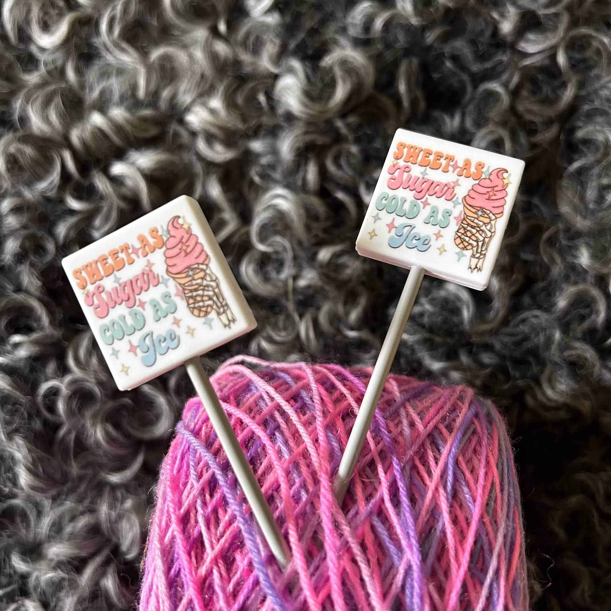 Stickstoppers, 4-kantig med text