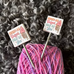Stickstoppers, 4-kantig med text