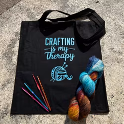 Tygkasse, … MY THERAPHY, svart