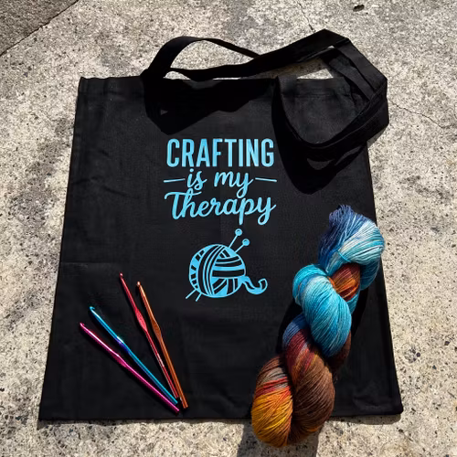Tygkasse, … MY THERAPHY, svart