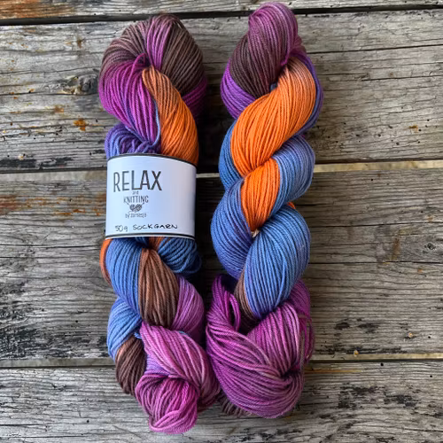 Merino Sock, 50 g, Handfärgat