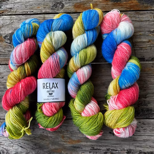 Bambu/Merino, 100 g, handfärgat