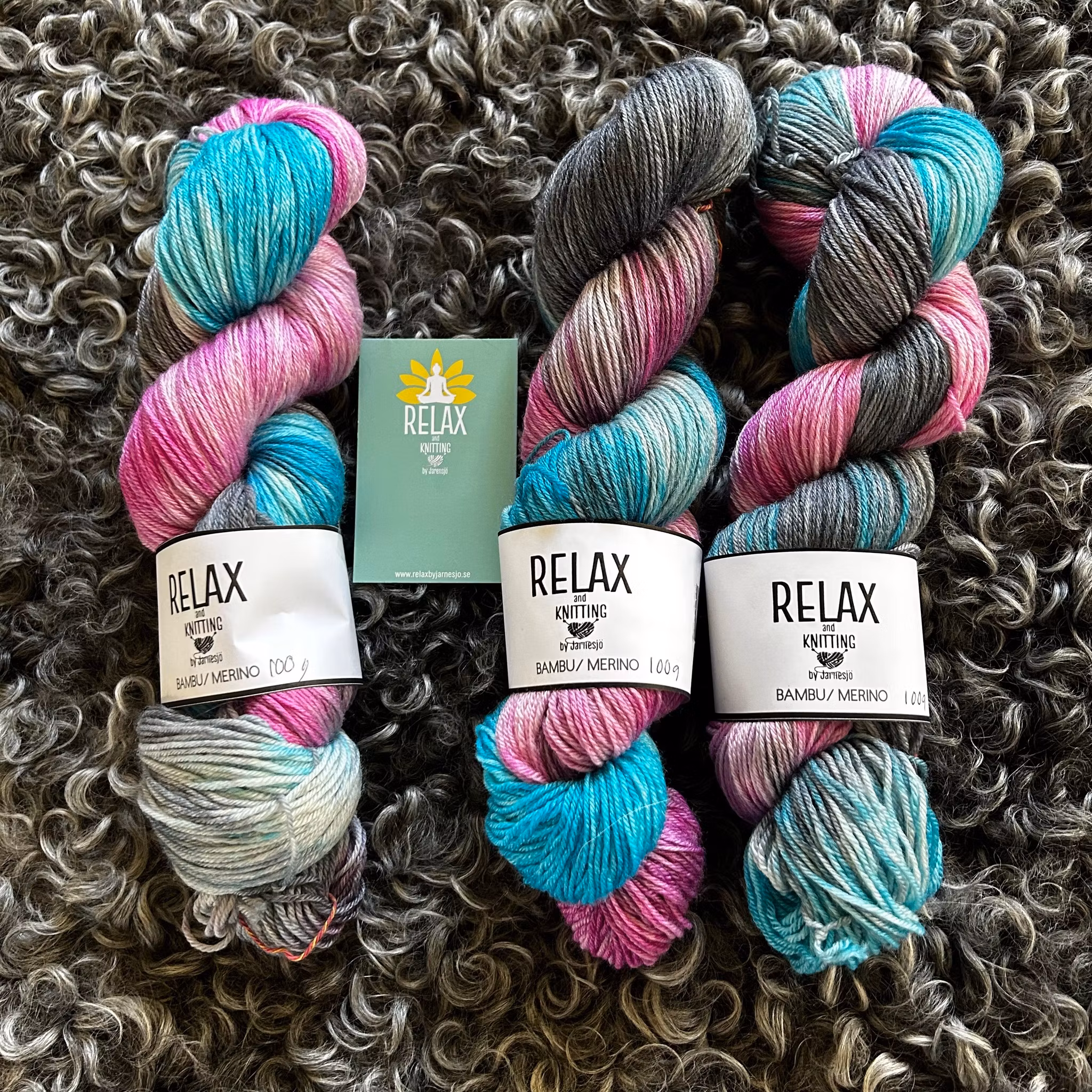 Bambu/Merino, 100 g, handfärgat