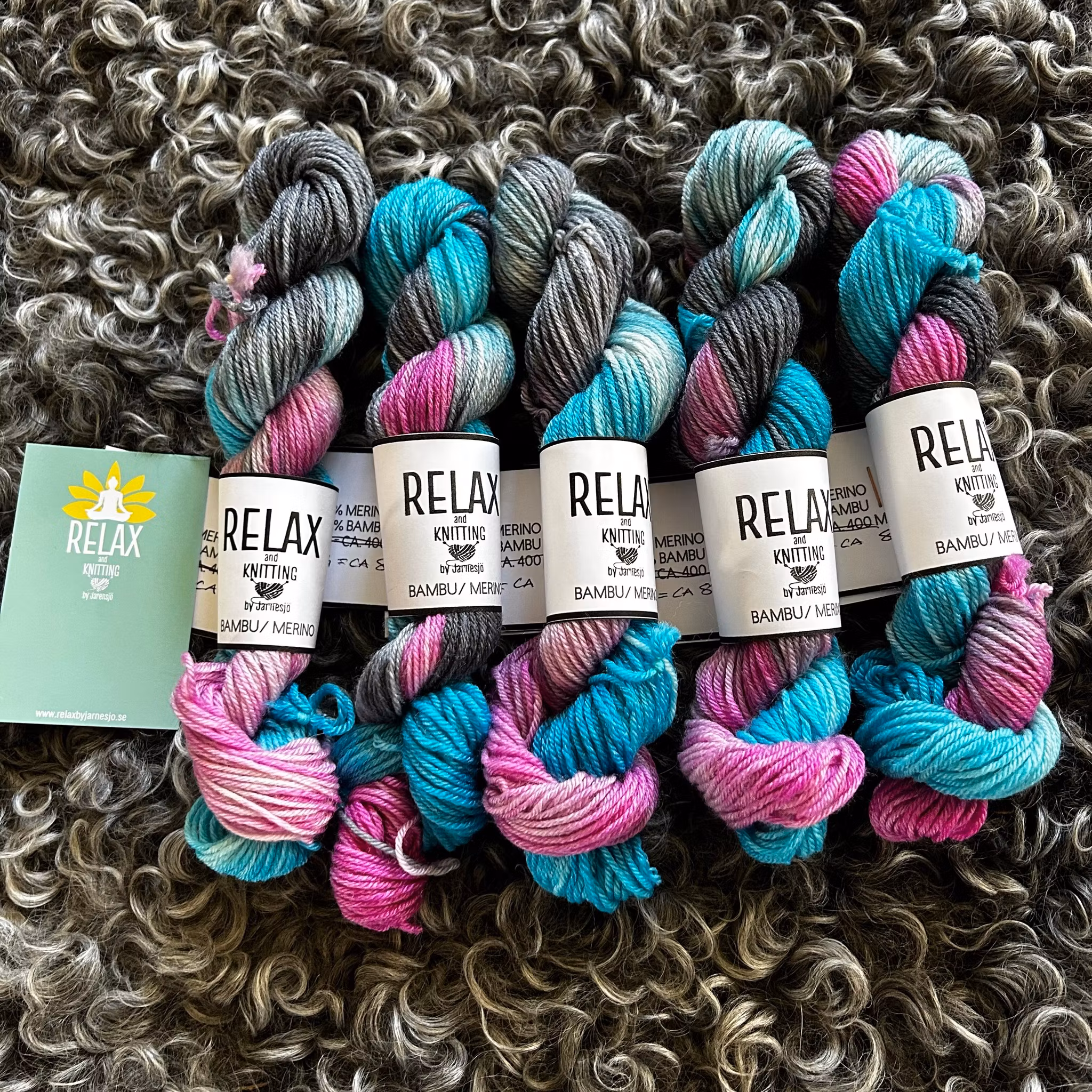 Bambu/Merino, 20 g, handfärgat