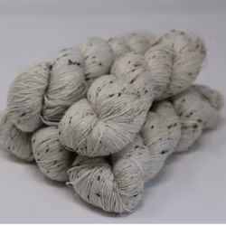 Merino Tweed Sock, 100 g, Fingerring, brun/svarta Nep