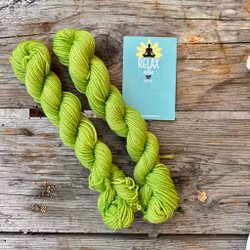 Merino Sock, 20 g, Handfärgat, Grönt äpple