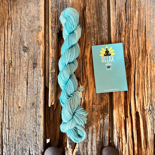 Merino Sock, 20 g, Handfärgat, Turkos